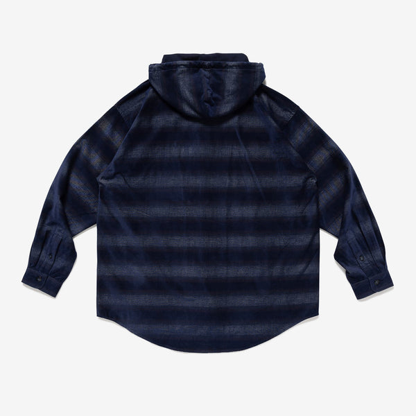 DESCENDANT（ディセンダント）232 / MULE HOODED STRIPE LS SHIRT